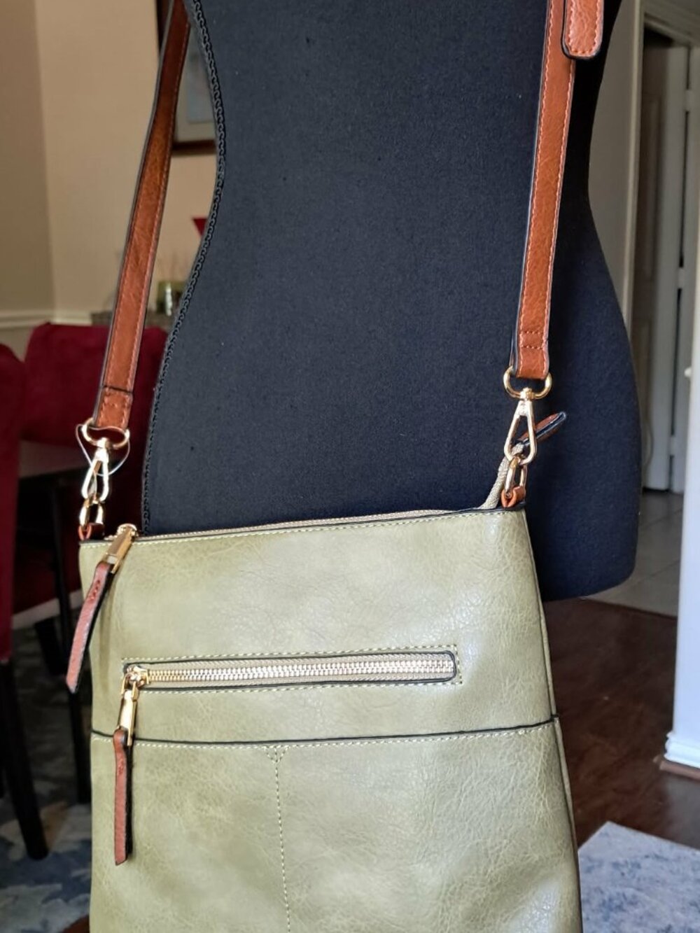 Le Miel Sage Green Crossbody Bag - Picture 2 of 11